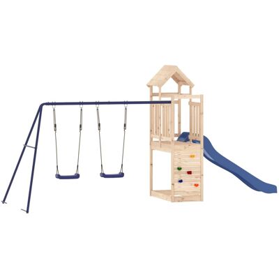 HELLOSHOP26 Zona De Juegos Al Aire Libre Con Columpios Tobogán Y Estructuras De Escalada Resistentes Juegos De Jardín 495 X 186 X 214 Cm Madera Maciza De Pino 020004720 HELLOSHOP26 Zona De Juegos Al Aire Libre Con Columpios Tobogán Y Estructuras De Escalada Resistentes Juegos De Jardín 495 X 186 X 214 Cm Madera Maciza De Pino 020004720