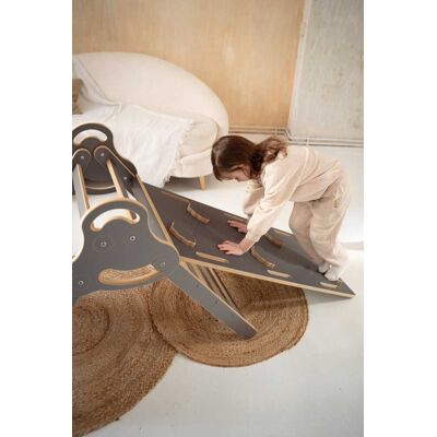OEM Escalera Pikler + Tobogán Grandes Nubes - Gris OEM Escalera Pikler + Tobogán Grandes Nubes - Gris