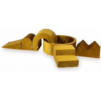 OEM Parque Infantil De Espuma Con Piscina Redonda De 90x30 Cm, Color Oro Terciopelo, Más 5 Elementos Sin Pelotas. OEM Parque Infantil De Espuma Con Piscina Redonda De 90x30 Cm, Color Oro Terciopelo, Más 5 Elementos Sin Pelotas.