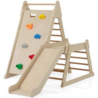 HELLOSHOP26 Estructura De Escalada Interior 105 X 176,5 X 122,5 Cm 3 Actividades Divertidas Y Seguras Fabricada En Madera Natural 200018849 HELLOSHOP26 Estructura De Escalada Interior 105 X 176,5 X 122,5 Cm 3 Actividades Divertidas Y Seguras Fabricada En Madera Natural 200018849