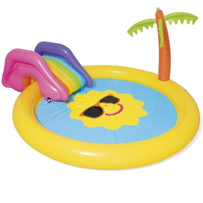 OEM Zona De Juegos Con Piscina Infantil Sunny Island De 237 X 201 X 104 Cm Con Tobogán Y Aspersor. OEM Zona De Juegos Con Piscina Infantil Sunny Island De 237 X 201 X 104 Cm Con Tobogán Y Aspersor.