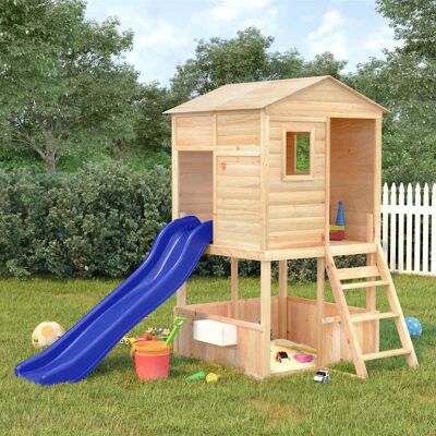 Set de Juego en Madera VIDAXL para Niños - Marrón - Uso Exterior Set de Juego en Madera VIDAXL para Niños - Marrón - Uso Exterior