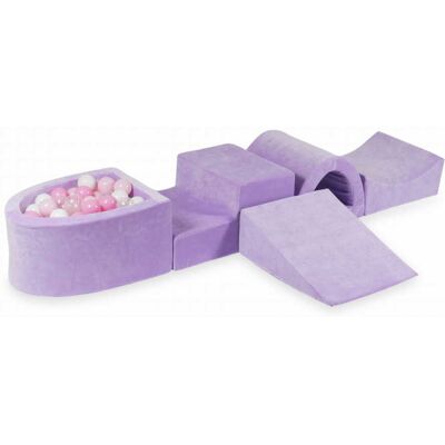 OEM Parque Infantil De Espuma Con Puente Y Piscina Micro Velvet Soft Purple + 100 Pelotas: Transparente, Blanca, Rosa Claro, Rosa Empolvado OEM Parque Infantil De Espuma Con Puente Y Piscina Micro Velvet Soft Purple + 100 Pelotas: Transparente, Blanca, Rosa Claro, Rosa Empolvado