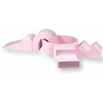 OEM Parque Infantil De Espuma Con Piscina Redonda De 90x30 Cm, Color Rosa Empolvado, Más 5 Elementos Sin Pelotas. OEM Parque Infantil De Espuma Con Piscina Redonda De 90x30 Cm, Color Rosa Empolvado, Más 5 Elementos Sin Pelotas.