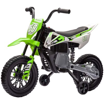 HELLOSHOP26 Moto Eléctrica Cross Infantil 109,5 X 60 X 72,5 Cm Dos Motores 12v 5 Km/h Ruedas De Entrenamiento Diseño Ergonómico En Pp Verde 210000578 HELLOSHOP26 Moto Eléctrica Cross Infantil 109,5 X 60 X 72,5 Cm Dos Motores 12v 5 Km/h Ruedas De Entrenamiento Diseño Ergonómico En Pp Verde 210000578