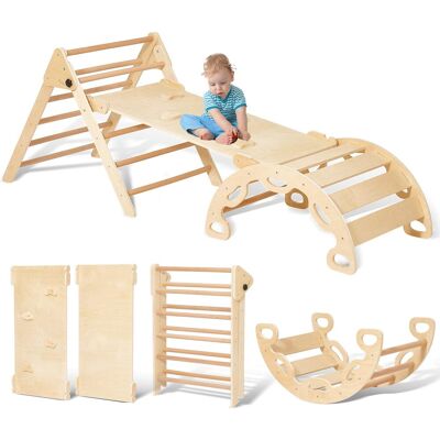 OEM Juego De Escalada Montessori Para Niños, Triángulo Estable, Madera 5 En 1 OEM Juego De Escalada Montessori Para Niños, Triángulo Estable, Madera 5 En 1