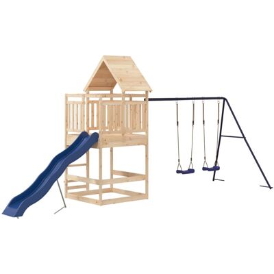 HELLOSHOP26 Parque Infantil De Exterior Columpios Tobogán Pórticos Robusto Juegos De Jardín 553 X 206 X 264 Cm Madera Maciza De Pino 020004942 HELLOSHOP26 Parque Infantil De Exterior Columpios Tobogán Pórticos Robusto Juegos De Jardín 553 X 206 X 264 Cm Madera Maciza De Pino 020004942