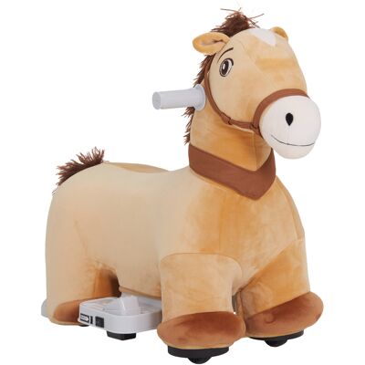 JHY DESIGN Caballo Balancín Eléctrico Para Niños De 18 A 36 Meses, Batería De 6v, Música, Carga Máxima 25 Kg, Dimensiones 69 X 34 X 53 Cm, Marrón. JHY DESIGN Caballo Balancín Eléctrico Para Niños De 18 A 36 Meses, Batería De 6v, Música, Carga Máxima 25 Kg, Dimensiones 69 X 34 X 53 Cm, Marrón.