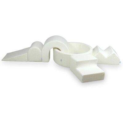 Mimii - Juego de espuma para piscina 90x30 - white boucle - foam play set Mimii - Juego de espuma para piscina 90x30 - white boucle - foam play set