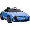 Homcom - coche eléctrico audi rs e-tron gt para niños de 3-5 años 12V con 2 motores mando a distancia faros led bocina música usb tf 103x58x41 cm