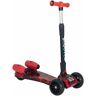 Homcom - Scooter para Niños Ajustable Plegable con Música Luces +3 Años 62x27x63-81 cm - Rojo