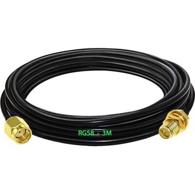 OEM Adaptador Rp Sma Macho A Hembra, Cable Coaxial Rg58 De 3 M, Cable De Extensión De Antena Wlan De 3 Metros, Cable De Extensión Para Antena Rp Sma Macho/hembra (50 Ohmios) OEM Adaptador Rp Sma Macho A Hembra, Cable Coaxial Rg58 De 3 M, Cable De Extensión De Antena Wlan De 3 Metros, Cable De Extensión Para Antena Rp Sma Macho/hembra (50 Ohmios)