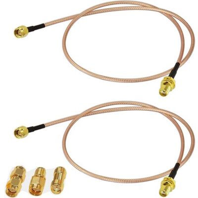 OEM Cable De Extensión Sma De 2 Piezas, Antena Hembra A Macho, Cable Coaxial Rf Rg316, 30 Cm, 50 Ohmios, Cable De Antena Wifi De Baja Pérdida Para Routers Inalámbricos 3g/4g + 3 Kits De Adaptadores Sma OEM Cable De Extensión Sma De 2 Piezas, Antena Hembra A Macho, Cable Coaxial Rf Rg316, 30 Cm, 50 Ohmios, Cable De Antena Wifi De Baja Pérdida Para Routers Inalámbricos 3g/4g + 3 Kits De Adaptadores Sma