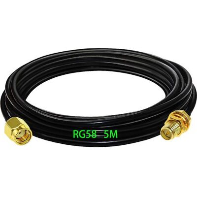 OEM Adaptador Rp Sma Macho A Hembra, Cable Coaxial Rg58 De 5 M, Cable De Extensión De Antena Wlan, Cable De Extensión De Antena Rp Sma Macho/hembra (50 Ohmios) OEM Adaptador Rp Sma Macho A Hembra, Cable Coaxial Rg58 De 5 M, Cable De Extensión De Antena Wlan, Cable De Extensión De Antena Rp Sma Macho/hembra (50 Ohmios)