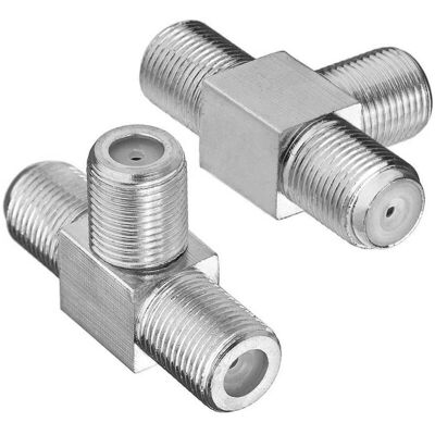 OEM Divisor Tipo F De 3 Vías, Adaptador Coaxial En Forma De T Con Conectores Hembra F A 2 Hembras, Para Antena De Tv, Vídeo, Vcr, Televisión Por Cable Y Sintonizador De Satélite. OEM Divisor Tipo F De 3 Vías, Adaptador Coaxial En Forma De T Con Conectores Hembra F A 2 Hembras, Para Antena De Tv, Vídeo, Vcr, Televisión Por Cable Y Sintonizador De Satélite.