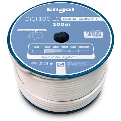 Cable coaxial de antena de TV de cobre Engel - Cable de antena de TV Cable coaxial de antena de TV de cobre Engel - Cable de antena de TV
