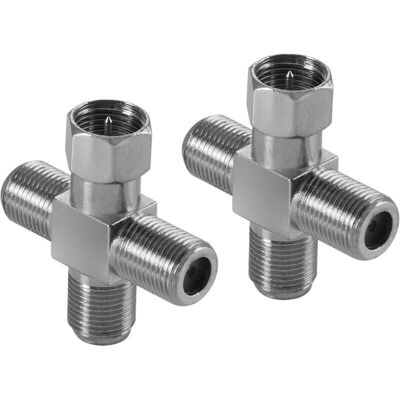 OEM Divisor De Antena Cruzada Para Cable Coaxial, Cable De Antena Satelital Y Tv, Plateado OEM Divisor De Antena Cruzada Para Cable Coaxial, Cable De Antena Satelital Y Tv, Plateado