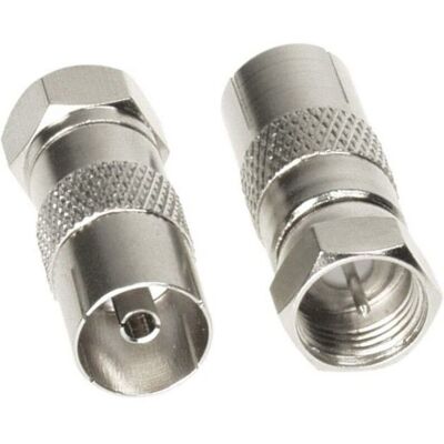 OEM Adaptador De Antena: Conector Macho Tipo F A Conector Coaxial Hembra. OEM Adaptador De Antena: Conector Macho Tipo F A Conector Coaxial Hembra.