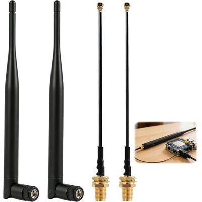 OEM Paquete De 2 Adaptadores De Antena Omnidireccionales Lora De 868 Mhz Con Ganancia De 5 Dbi, Sma Macho A Sma Hembra, Cable Adaptador De Antena Para Placa Oled Lora Meshtastic Esp32 Con Cable De Extensi OEM Paquete De 2 Adaptadores De Antena Omnidireccionales Lora De 868 Mhz Con Ganancia De 5 Dbi, Sma Macho A Sma Hembra, Cable Adaptador De Antena Para Placa Oled Lora Meshtastic Esp32 Con Cable De Extensi