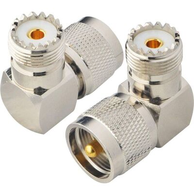 OEM Conector Coaxial Uhf En Ángulo Recto, Conector Macho Uhf Pl259 A Conector Hembra Uhf So239, Conector De Cable Coaxial En Forma De L De 90 Grados De Baja Pérdida, Adaptador De Antena (paquete De 2). OEM Conector Coaxial Uhf En Ángulo Recto, Conector Macho Uhf Pl259 A Conector Hembra Uhf So239, Conector De Cable Coaxial En Forma De L De 90 Grados De Baja Pérdida, Adaptador De Antena (paquete De 2).