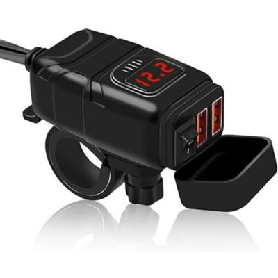 OEM Cargador Usb Qc3.0 Para Motocicleta Con Adaptador Sae, Voltímetro Impermeable Ip65 Y Protección De Carga Para Teléfono/tableta/gps/cámara Dc12v OEM Cargador Usb Qc3.0 Para Motocicleta Con Adaptador Sae, Voltímetro Impermeable Ip65 Y Protección De Carga Para Teléfono/tableta/gps/cámara Dc12v