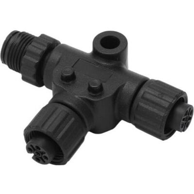 OEM Conector Impermeable Ip67 De 3 Puertos Y 5 Pines Con Rosca M12 Para Nmea 2000 T, Compatible Con Redes Garmin. OEM Conector Impermeable Ip67 De 3 Puertos Y 5 Pines Con Rosca M12 Para Nmea 2000 T, Compatible Con Redes Garmin.
