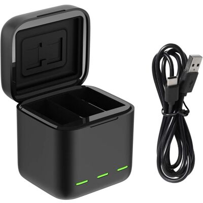 OEM Cargador De Batería Para Gopro Hero 13 Black, Estuche De Carga Usb De Triple Ranura Con Cable Tipo C, Estuche De Transporte De Batería Totalmente Compatible Con Los Accesorios Originales De Gopro 13. OEM Cargador De Batería Para Gopro Hero 13 Black, Estuche De Carga Usb De Triple Ranura Con Cable Tipo C, Estuche De Transporte De Batería Totalmente Compatible Con Los Accesorios Originales De Gopro 13.