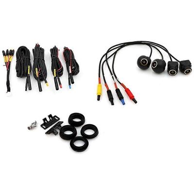 OLOEY Sistema De Cámara De Visión Envolvente Hd Derecha+izquierda+delantera+trasera Para Automóvil Con Lente Dorada De 360 Grados OLOEY Sistema De Cámara De Visión Envolvente Hd Derecha+izquierda+delantera+trasera Para Automóvil Con Lente Dorada De 360 Grados