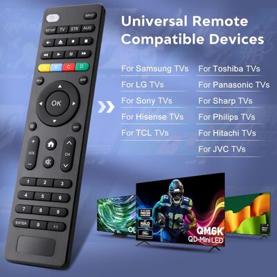 OEM Mando A Distancia Universal, Solo Para Televisores Samsung, Lg, Sony, Hisense, Tcl, Toshiba, Panasonic Y Sharp. OEM Mando A Distancia Universal, Solo Para Televisores Samsung, Lg, Sony, Hisense, Tcl, Toshiba, Panasonic Y Sharp.