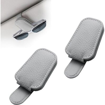 OEM Soporte Para Gafas De Sol Para Coche,soporte De Cuero Para La Visera Del Coche,suv E Interiores De Coches (gris,paquete De 2) OEM Soporte Para Gafas De Sol Para Coche,soporte De Cuero Para La Visera Del Coche,suv E Interiores De Coches (gris,paquete De 2)