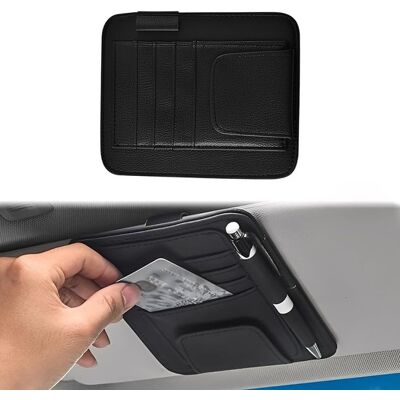 OEM Soporte Para Gafas De Sol Para Coche: Organizador Multifuncional Para Gafas De Sol, Tarjetas De Crédito Y Bolígrafos Con Fijación Para La Visera. OEM Soporte Para Gafas De Sol Para Coche: Organizador Multifuncional Para Gafas De Sol, Tarjetas De Crédito Y Bolígrafos Con Fijación Para La Visera.