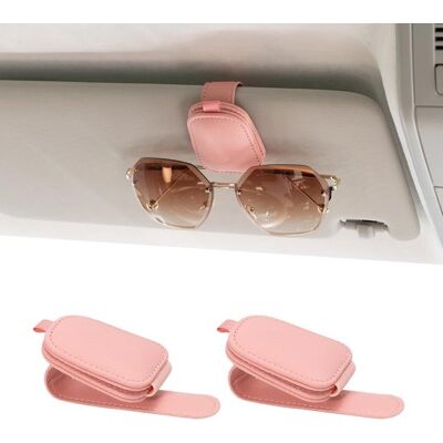 OEM Soporte Para Gafas De Sol De Coche,soporte Magnético De Cuero Para Gafas De Sol Y Tarjetero,accesorios Para Visera De Coche,paquete De 2 (rosa) OEM Soporte Para Gafas De Sol De Coche,soporte Magnético De Cuero Para Gafas De Sol Y Tarjetero,accesorios Para Visera De Coche,paquete De 2 (rosa)