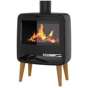 Supra - Estufa de leña de hierro fundido negro de 10kw - FR9016130B Supra - Estufa de leña de hierro fundido negro de 10kw - FR9016130B