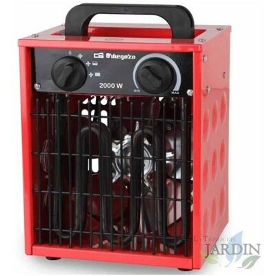 SUINGA Calefactor Profesional Metálico Orbegozo 2000w, Termostato Ajustable, Apagado Automático De Seguridad, 19x29x17 Cm SUINGA Calefactor Profesional Metálico Orbegozo 2000w, Termostato Ajustable, Apagado Automático De Seguridad, 19x29x17 Cm