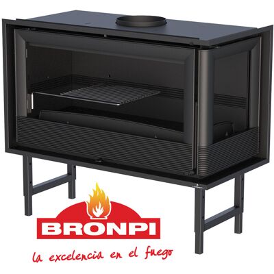 Bronpi - Bricosol Estufa De Leña Insertable Con Turbinas Modelo Paris-90- Cristal Derecho Bronpi - Bricosol Estufa De Leña Insertable Con Turbinas Modelo Paris-90- Cristal Derecho