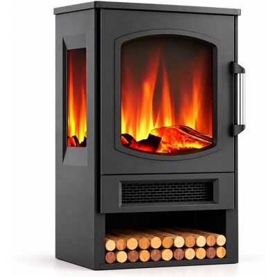 Chimenea Eléctrica Relaxdays, Llama, 2 Niveles, 900/1800 W, Termostato, Timer, (al X An X Fon): 75x44x35 Cm, Negro Chimenea Eléctrica Relaxdays, Llama, 2 Niveles, 900/1800 W, Termostato, Timer, (al X An X Fon): 75x44x35 Cm, Negro