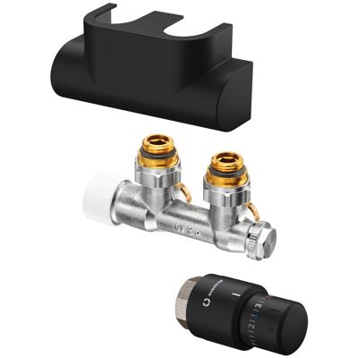 Set Oventrop Con Multiblock T Eck/uni Sh - Para Conexión De Radiador G1/2, Rosca Interior, Negro, 1184484 Set Oventrop Con Multiblock T Eck/uni Sh - Para Conexión De Radiador G1/2, Rosca Interior, Negro, 1184484