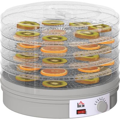 JHY DESIGN Deshidratador De Alimentos De 5 Niveles, 245 W, Con Termostato Ajustable, Color Gris. JHY DESIGN Deshidratador De Alimentos De 5 Niveles, 245 W, Con Termostato Ajustable, Color Gris.