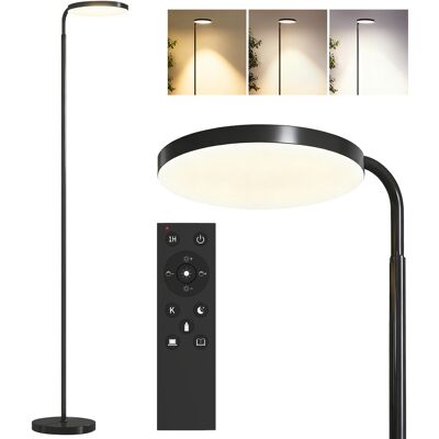 JHY DESIGN Lampada Da Terra A Led, Dimmerabile, Con Testa Girevole A 350°, Telecomando Magnetico, 41x25x177 Cm, Nera. JHY DESIGN Lampada Da Terra A Led, Dimmerabile, Con Testa Girevole A 350°, Telecomando Magnetico, 41x25x177 Cm, Nera.