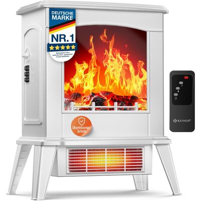 Kesser® Chimenea Led Fiero, Calefacción 2000 W, Mando - Blanco Kesser® Chimenea Led Fiero, Calefacción 2000 W, Mando - Blanco