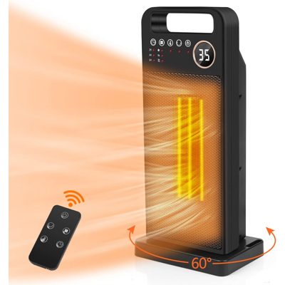 Ormromra - Calentador Portátil Ymyny 1400/2000w, Radiador Eléctrico De Cerámica Eco, Calentador Eléctrico Ptc, Temporizador De 2 A 12 Horas, Oscilación De 60°, Termostato Ajustable, Protección Múltiple, 3 Modos Ormromra - Calentador Portátil Ymyny 1400/2000w, Radiador Eléctrico De Cerámica Eco, Calentador Eléctrico Ptc, Temporizador De 2 A 12 Horas, Oscilación De 60°, Termostato Ajustable, Protección Múltiple, 3 Modos