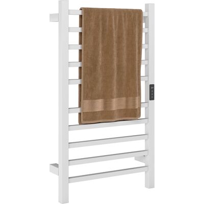 JHY DESIGN Calentador De Toallas Eléctrico Inteligente, 10 Bares, Con Temporizador Y Pantalla Lcd, Acero Inoxidable, 45 X 11 X 80 Cm, Blanco JHY DESIGN Calentador De Toallas Eléctrico Inteligente, 10 Bares, Con Temporizador Y Pantalla Lcd, Acero Inoxidable, 45 X 11 X 80 Cm, Blanco