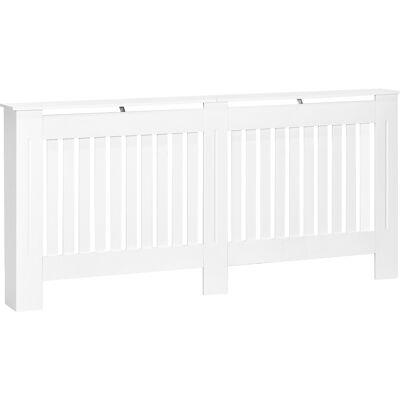 JHY DESIGN Cubierta De Radiador De Lamas De Mdf Para Hogar Y Oficina, 172 X 19 X 81 Cm, Blanca JHY DESIGN Cubierta De Radiador De Lamas De Mdf Para Hogar Y Oficina, 172 X 19 X 81 Cm, Blanca