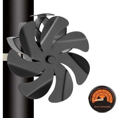 FOCTRO 7-flügel-heizlüfter Para Estufas De Madera, Ventilador De Chimenea Con Suministro De Calor, Silencioso Para Estufas De Madera, Chimeneas De Gas Y Bloques De Chimenea, Para Montaje En El Tubo De Chimen FOCTRO 7-flügel-heizlüfter Para Estufas De Madera, Ventilador De Chimenea Con Suministro De Calor, Silencioso Para Estufas De Madera, Chimeneas De Gas Y Bloques De Chimenea, Para Montaje En El Tubo De Chimen