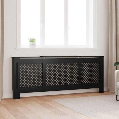 Vidaxl Cubierta Para Radiador Mdf Negro 205 Cm Vidaxl Cubierta Para Radiador Mdf Negro 205 Cm