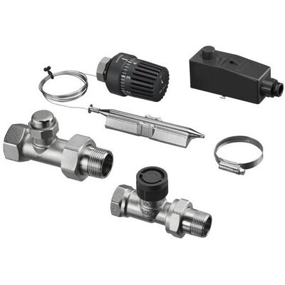 Conjunto de control de suelo Oventrop - 120 m², Válvulas de níquel, 2m tubo capilar Conjunto de control de suelo Oventrop - 120 m², Válvulas de níquel, 2m tubo capilar