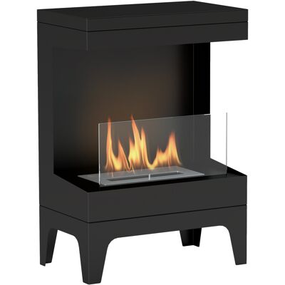 JHY DESIGN Estufa De Bioetanol Con Depósito De 0,9 L, Extintor De Acero Inoxidable, Autonomía De 3,3 H, Color Negro. JHY DESIGN Estufa De Bioetanol Con Depósito De 0,9 L, Extintor De Acero Inoxidable, Autonomía De 3,3 H, Color Negro.
