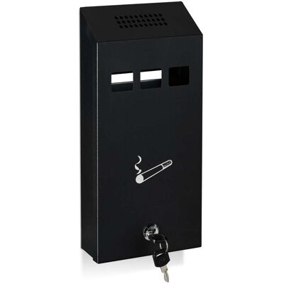 HELLOSHOP26 Cenicero De Pared Para Exterior Diseño Práctico Fácil Limpieza Dimensiones 30 X 15 X 10 Cm De Hierro Negro 130009875 HELLOSHOP26 Cenicero De Pared Para Exterior Diseño Práctico Fácil Limpieza Dimensiones 30 X 15 X 10 Cm De Hierro Negro 130009875