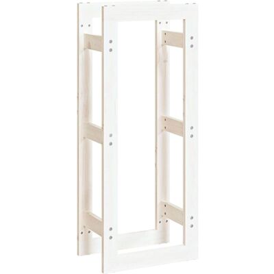 Soporte para leña de pino blanco vidaXL - Estante para leña Soporte para leña de pino blanco vidaXL - Estante para leña
