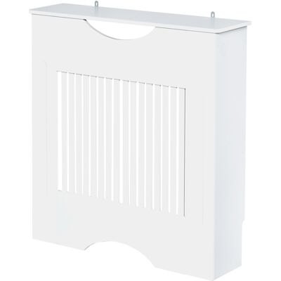 JHY DESIGN Cubierta Para Radiador De Mdf Blanco Con Encimera Y Sistema Antivuelco, 78 X 19 X 82 Cm. JHY DESIGN Cubierta Para Radiador De Mdf Blanco Con Encimera Y Sistema Antivuelco, 78 X 19 X 82 Cm.